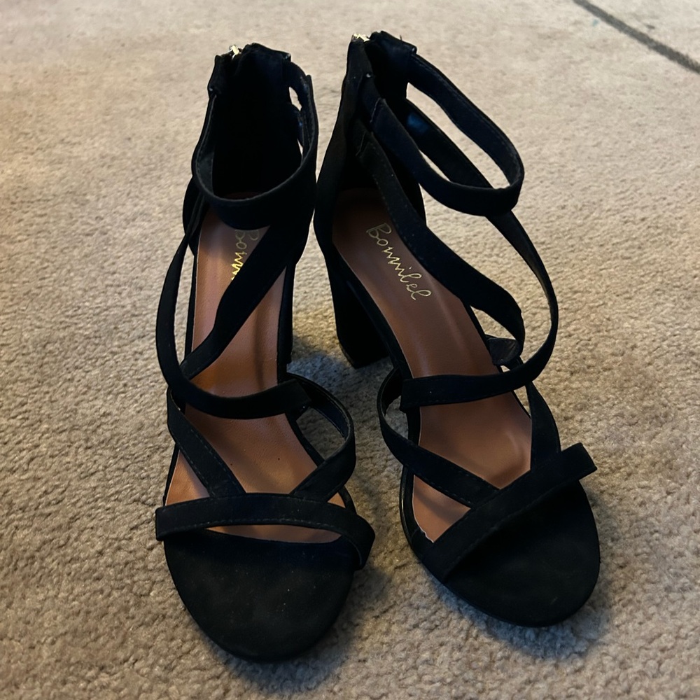 Black Strappy Heels